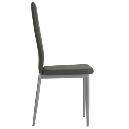 vidaXL Dining Chairs 2 pcs Grey Faux Leather