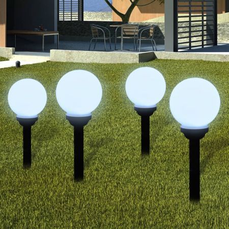 vidaXL Outdoor Pathway Lamps 8 pcs LED 15 cm with Ground Spike