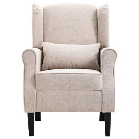 vidaXL Armchair Beige Fabric