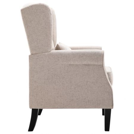 vidaXL Armchair Beige Fabric