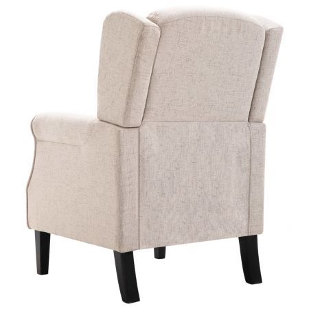 vidaXL Armchair Beige Fabric