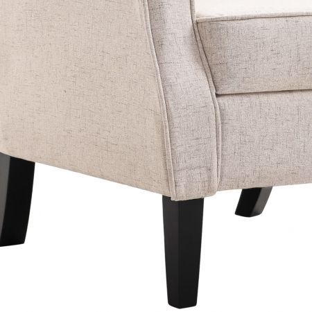 vidaXL Armchair Beige Fabric