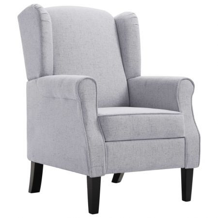 vidaXL Armchair Light Grey Fabric