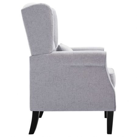 vidaXL Armchair Light Grey Fabric