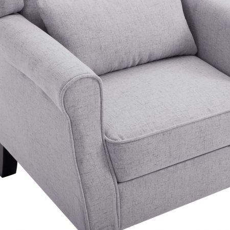 vidaXL Armchair Light Grey Fabric