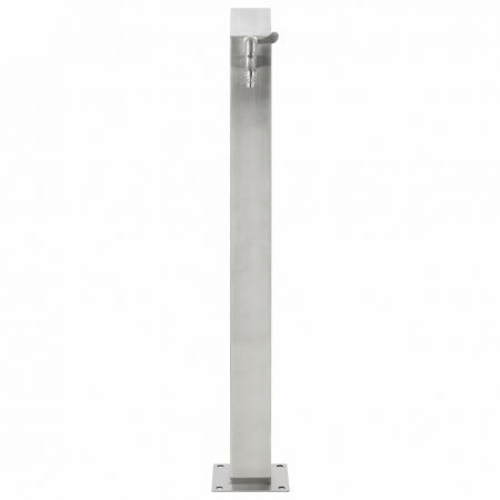 vidaXL Garden Water Column Stainless Steel Square 95 cm