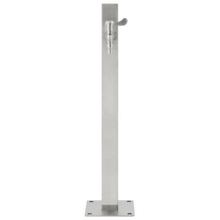 vidaXL Garden Water Column Stainless Steel Square 65 cm