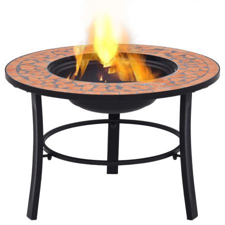 vidaXl Mosaic Fire Pit Terracotta 68cm Ceramic