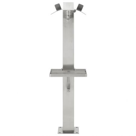 vidaXL Garden Water Column Stainless Steel Square 95 cm