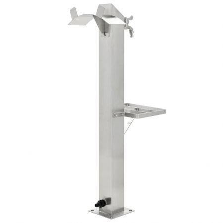 vidaXL Garden Water Column Stainless Steel Square 95 cm