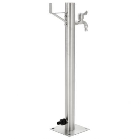 vidaXL Garden Water Column Stainless Steel Round 65 cm