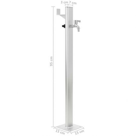 vidaXL Garden Water Column Aluminium 95 cm