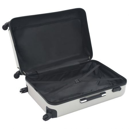 vidaXL Hardcase Trolley Set 3 pcs Bright Silver ABS