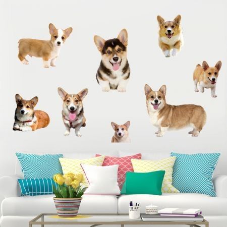 3D Wall Stickers Dogs PVC Self Adhesive Removable DIY Decoration 4 collections