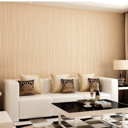 3D Self Adhesive Non-Woven Wall Paper 53CMX5M Beige Yellow