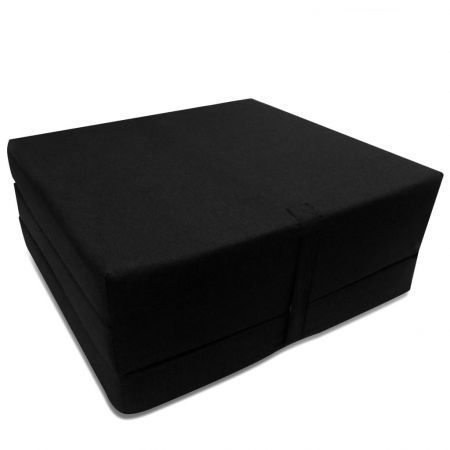 Trifold Foam Mattress 190 x 70 x 9 cm Black