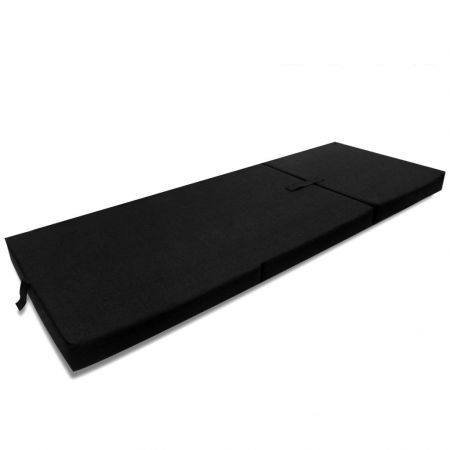 Trifold Foam Mattress 190 x 70 x 9 cm Black