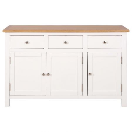 Sideboard 110x33.5x70 cm Solid Oak Wood