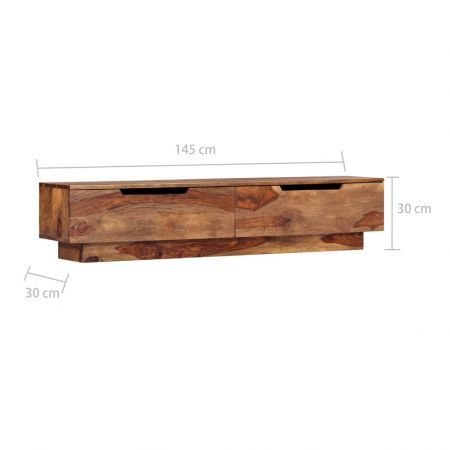 TV Cabinet 145x30x30 cm Solid Sheesham Wood