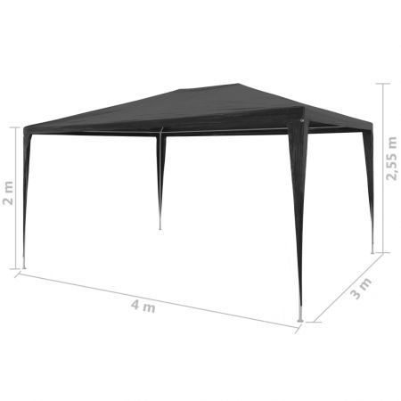 Party Tent 3x4 m PE Anthracite