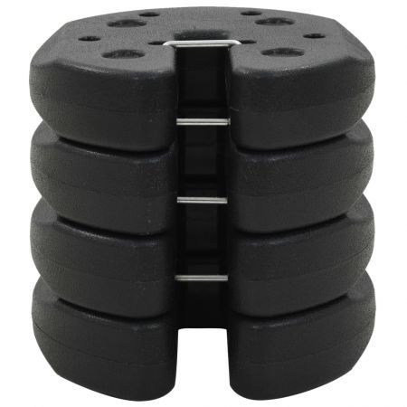 Gazebo Weight Plates 4 pcs Black 220x30 mm Concrete