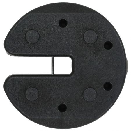 Gazebo Weight Plates 4 pcs Black 220x30 mm Concrete