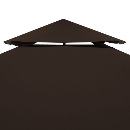 vidaXL 2-Tier Gazebo Top Cover 310 g/cubic metre 3x3 m Brown