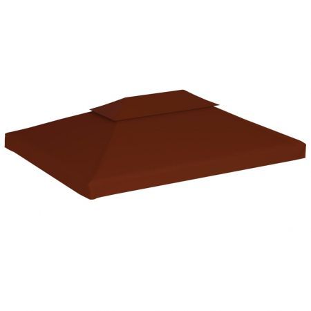 vidaXL 2-Tier Gazebo Top Cover 310 g/cubic metre 4x3 m Terracotta