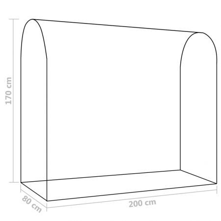 Greenhouse with Zippered Door 200x80x170 cm