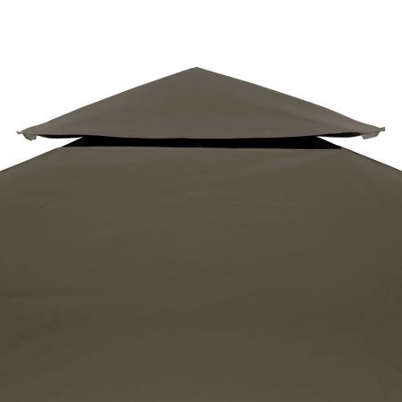 2-Tier Gazebo Top Cover 310 g/m? 4x3 m Taupe