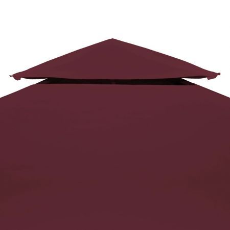 2-Tier Gazebo Top Cover 310 g/m? 4x3 m Bordeaux