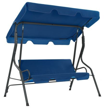 Garden Swing Chair Dark Blue 170x110x153 cm Fabric