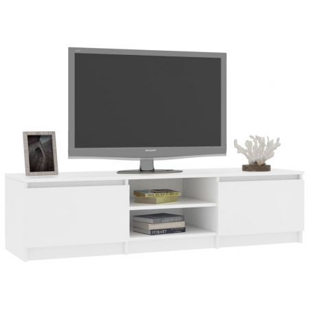 TV Cabinet White 140x40x35.5 cm Chipboard