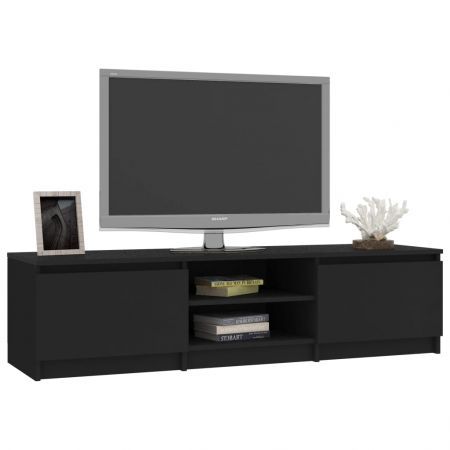 TV Cabinet Black 140x40x35.5 cm Chipboard