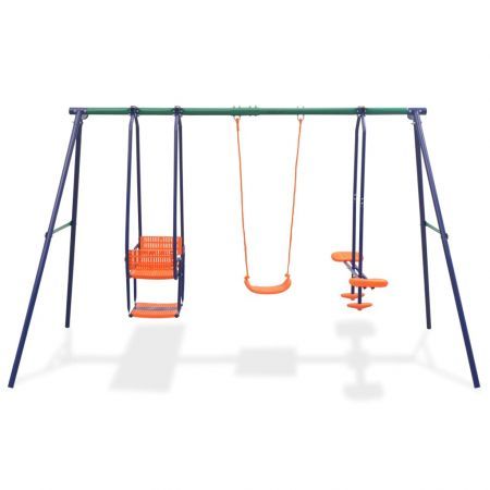 Swing Set with 5 Seats Orange