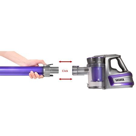 Devanti Handheld Vacuum Cleaner Cordless Roller Brush Head 150W Purple