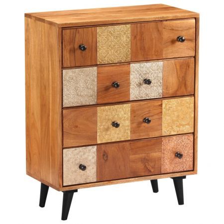 Chest of Drawers 60x30x75 cm Solid Acacia Wood