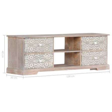 TV Cabinet 120x30x40 cm Solid Acacia Wood