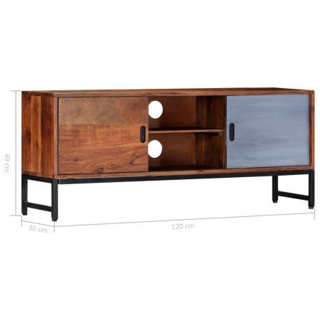 TV Cabinet 120x30x49 cm Solid Acacia Wood