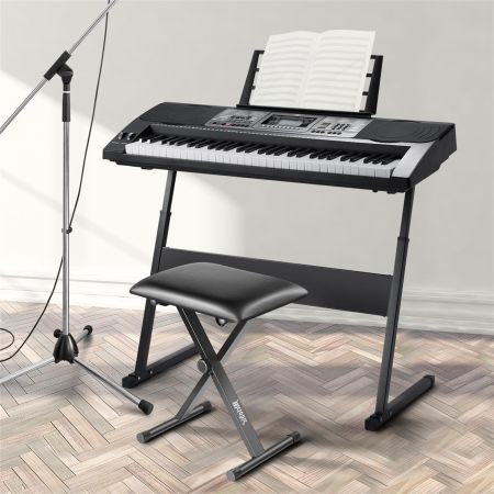 Keyboard Bench Stool Melodic X Style Adjustable Padded  Folding Padded Piano Seat