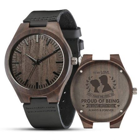 Striegel Design Your Own   Engraved Wooden Watch