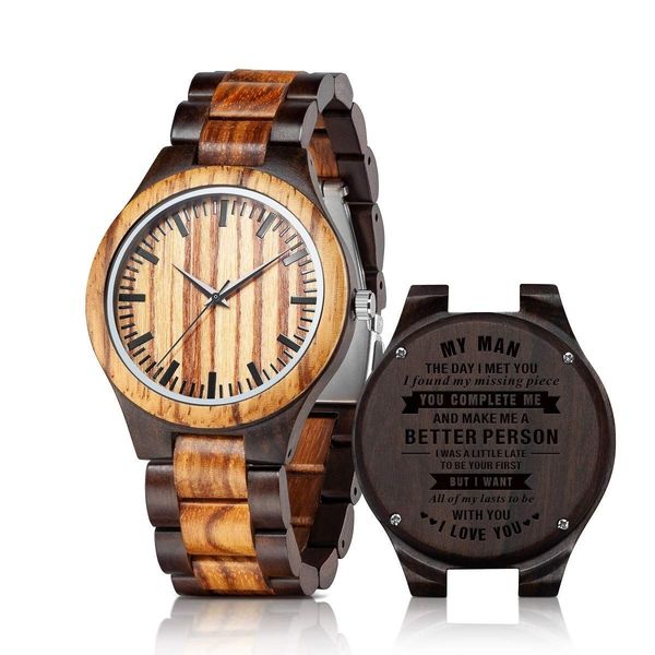 Striegel Design Your Own   Engraved Wooden Watch