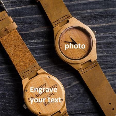 Striegel Design Your Own   Photo and Engrave Wooden watch