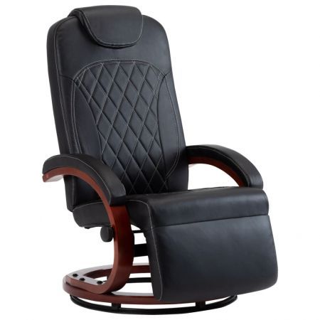 TV Recliner Black Faux Leather