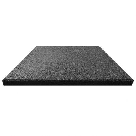 Fall Protection Tiles 18 pcs Rubber 50x50x3 cm Black