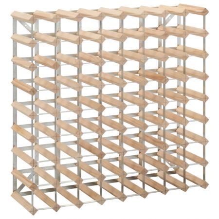 Wine Rack for 72 Bottles Solid Pinewood