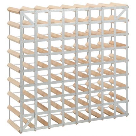 Wine Rack for 72 Bottles Solid Pinewood