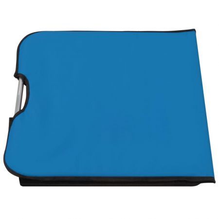 Folding Beach Mats 2 pcs Steel and Fabric Blue