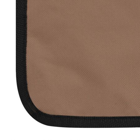 Folding Beach Mats 2 pcs Steel and Fabric Brown