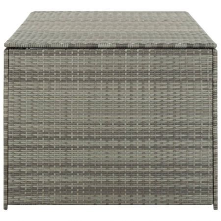 Garden Storage Box Poly Rattan 180x90x75 cm Grey